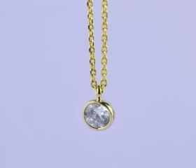 Mini Round CZ Necklace