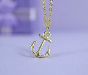 Petite Anchor Necklace