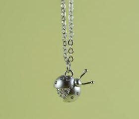CZ Ladybug Necklace