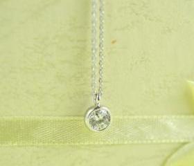 Mini Round CZ Necklace