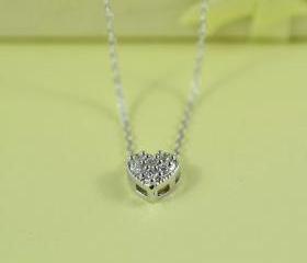 Sweet CZ Heart Necklace